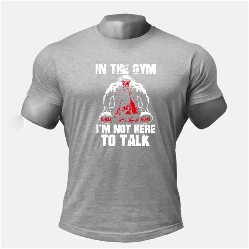 Muscleguys Brand Men's Gyms T Shirts slim fit T-Shirt Men Fitness Tops Bodybuilding Workout Clothes Cotton Tshirt male