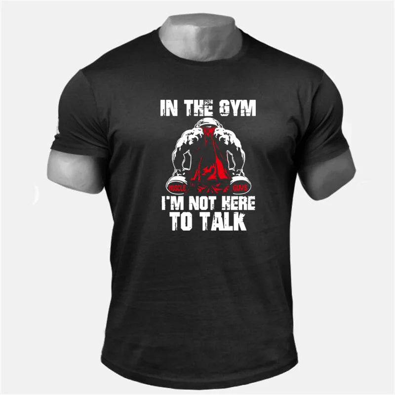 Muscleguys Brand Men's Gyms T Shirts slim fit T-Shirt Men Fitness Tops Bodybuilding Workout Clothes Cotton Tshirt male