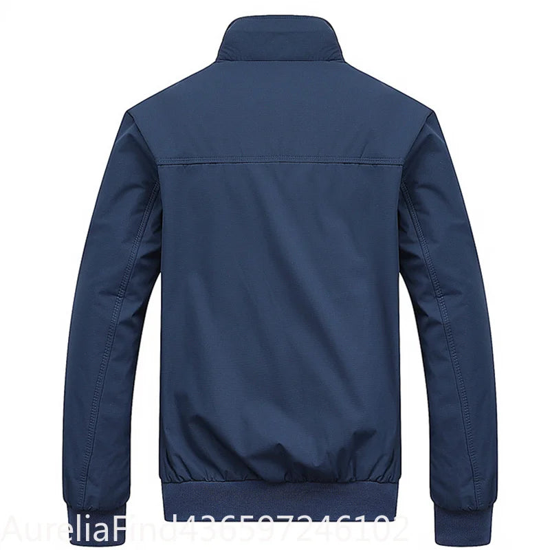 2026 New Men Solid Slim Fit Bomber Jacket Spring Autumn Casual Baseball Jacket Outwear Coat Big Size M-6XL 8XL