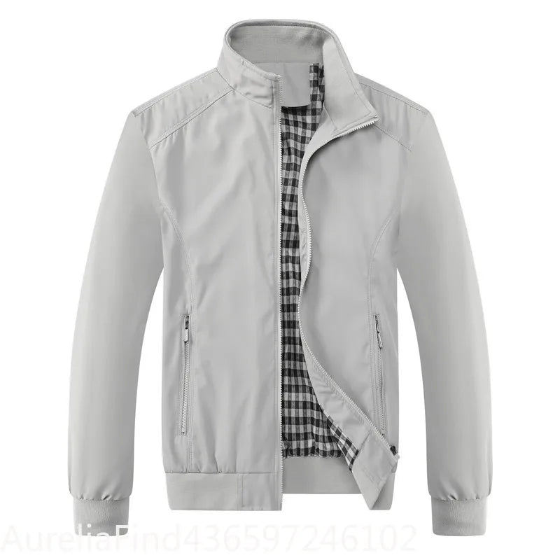 2026 New Men Solid Slim Fit Bomber Jacket Spring Autumn Casual Baseball Jacket Outwear Coat Big Size M-6XL 8XL