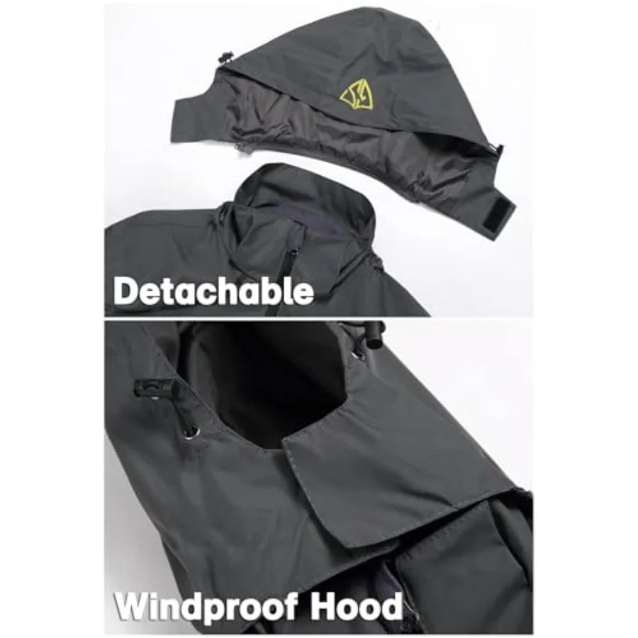 Mens Windproof Jacket Waterproof Lightweight Mountain Sport Jacket for Men Hooded Windbreaker Raincoat