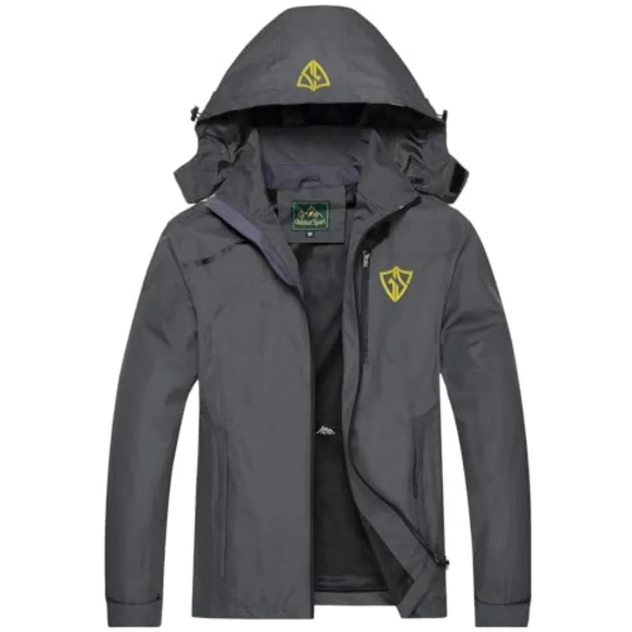 Mens Windproof Jacket Waterproof Lightweight Mountain Sport Jacket for Men Hooded Windbreaker Raincoat