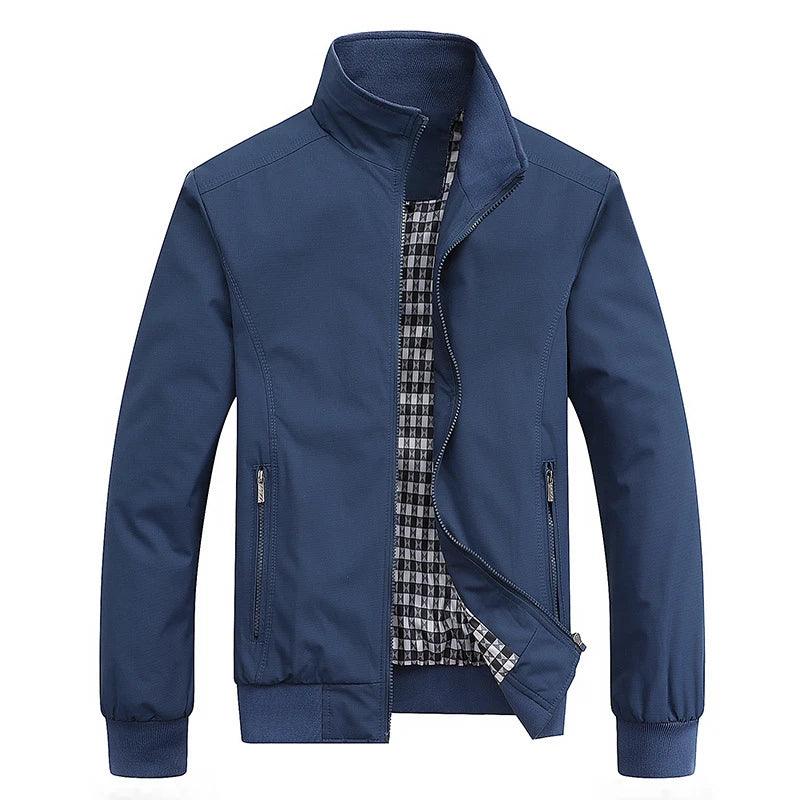 2026 New Men Solid Slim Fit Bomber Jacket Spring Autumn Casual Baseball Jacket Outwear Coat Big Size M-6XL 8XL