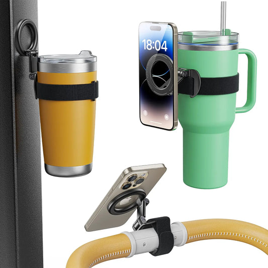 Magsafe Water Bottle Accessory Stroller Phone Holder Fitness Accessory for Stanley 10-60oz Yeti Tumbler for iPhone and Android