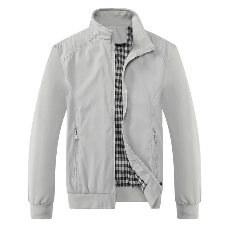 2026 New Men Solid Slim Fit Bomber Jacket Spring Autumn Casual Baseball Jacket Outwear Coat Big Size M-6XL 8XL